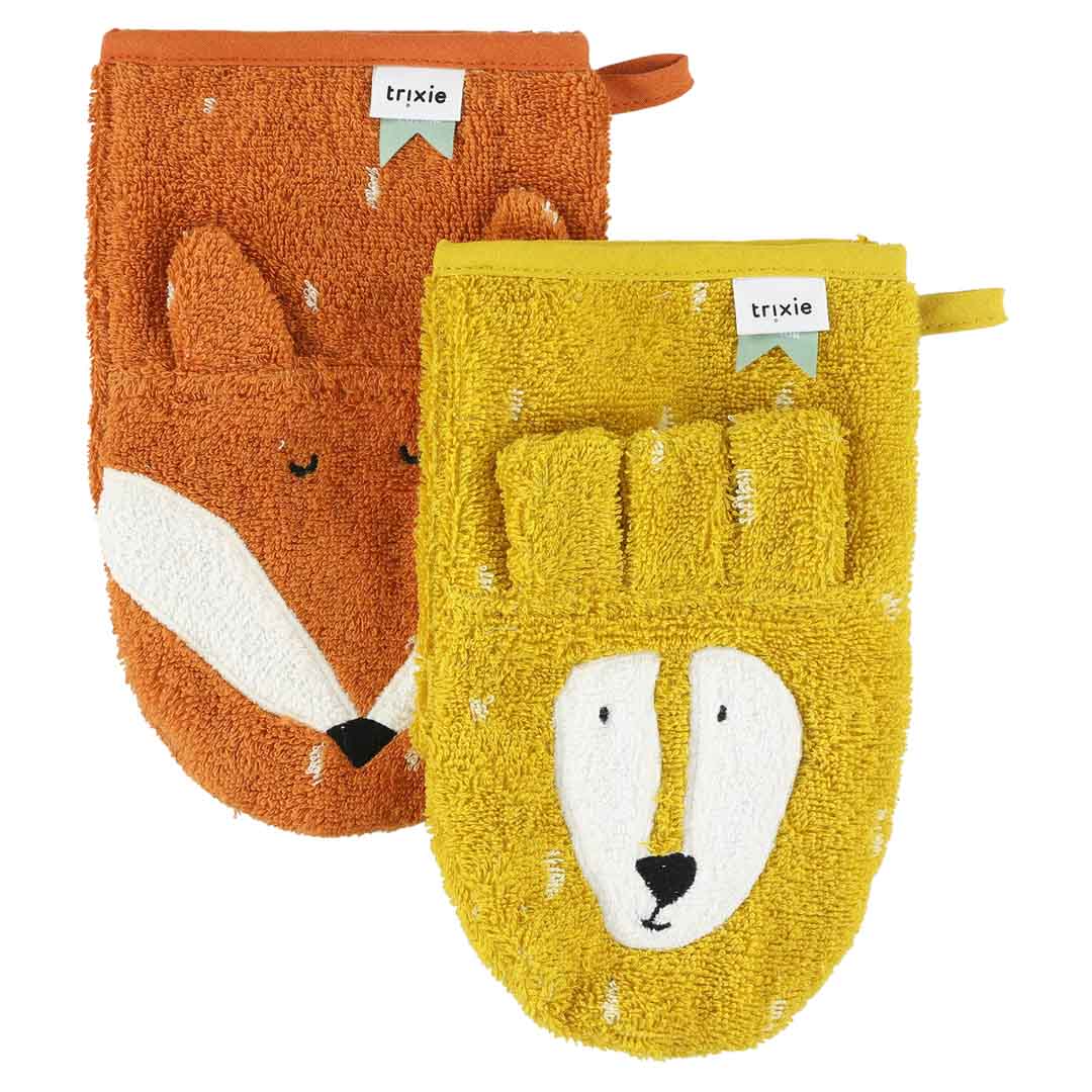 Waschhandschuh 2-pack | Mr. Lion - Mr. Fox